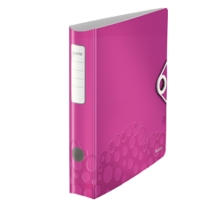 Biblioraft polyfoam A4, 50mm, 180 grade, roz metalizat, Leitz Active WOW