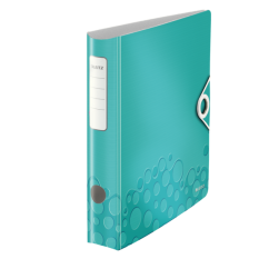Biblioraft polyfoam A4, 50mm, 180 grade, turcoaz metalizat, Leitz Active WOW