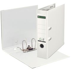 Biblioraft plastifiat A4, 80mm, 180 grade, alb, Leitz