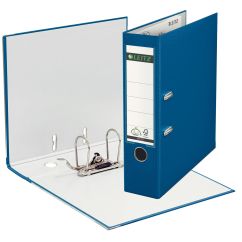 Biblioraft plastifiat A4, 80mm, 180 grade, albastru, Leitz
