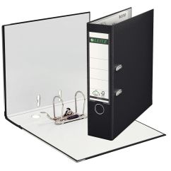 Biblioraft plastifiat A4, 80mm, 180 grade, negru, Leitz