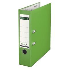 Biblioraft plastifiat A4, 80mm, 180 grade, verde deschis, Leitz