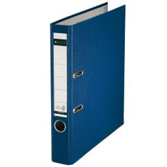 Biblioraft plastifiat A4, 50mm, 180 grade, albastru, Leitz