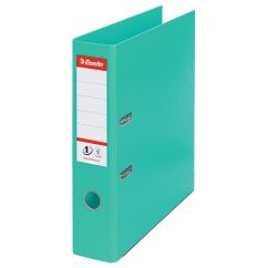 Biblioraft plastifiat int-ext A4, 75mm, verde deschis, Esselte Standard No.1