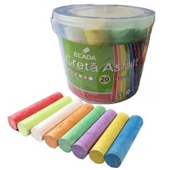 Creta asfalt, 20 bucati/set, diferite culori, Ecada