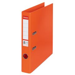 Biblioraft plastifiat int-ext A4, 50mm, portocaliu, Esselte Standard No.1