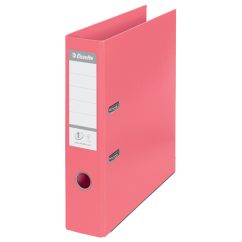 Biblioraft plastifiat int-ext A4, 75mm, roz, Esselte Standard No.1 Solea
