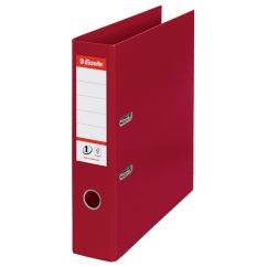 Biblioraft plastifiat int-ext A4, 75mm, visiniu, Esselte Standard No.1