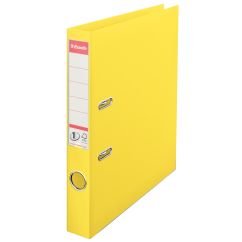 Biblioraft plastifiat int-ext A4, 50mm, galben, Esselte Standard No.1 Vivida