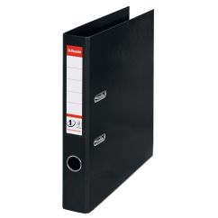 Biblioraft plastifiat int-ext A4, 50mm, negru, Esselte Standard No.1 Vivida