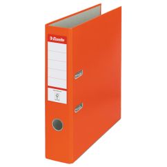 Biblioraft plastifiat A4, 75mm, portocaliu, Esselte Economy