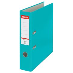 Biblioraft plastifiat A4, 75mm, turcoaz, Esselte Economy