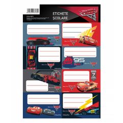 Etichete scolare, 40 buc/set, Cars