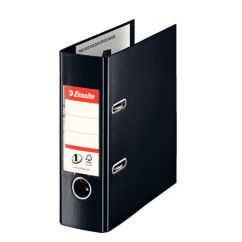 Biblioraft plastifiat int-ext A5, 75mm, negru, Esselte Standard No.1 Vivida