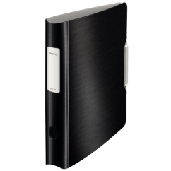 Biblioraft polyfoam A4, 50mm, 180 grade, negru satin, Leitz Active Style