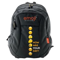 Ghiozdan scoala fete/baieti, liceu, negru, Emoji 20772