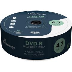 DVD-R, 4.7 GB, 16x, 25 buc/set, MediaRange