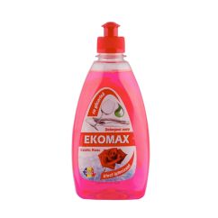 Detergent lichid pentru vase, flacon 500ml, trandafir, Ekomax Ultradish Exotic Rose