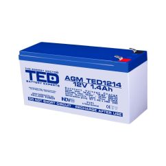 Acumulator stationar, 12V, 1.4Ah, F1 AGM VRLA, TED Electric
