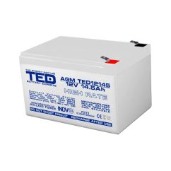 Acumulator stationar, 12V, 14.5Ah, High Rate F2 AGM VRLA, TED Electric
