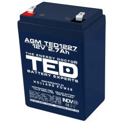 Acumulator stationar, 12V, 2.7Ah, F1 AGM VRLA, TED Electric