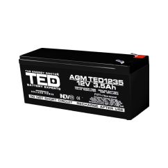 Acumulator stationar, 12V, 3.5Ah, F1 AGM VRLA, TED Electric