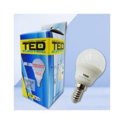 Bec LED, E14, P45, 230V, 7W, 6400K, 530lm, lumina rece, TED Electric