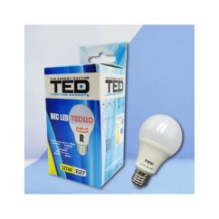Bec LED, E27, A60, 230V, 10W, 2700K, 900lm, lumina calda, TED Electric
