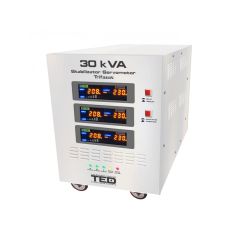 Stabilizator de tensiune, cu servomotor trifazat-trifazat, 30kVA-SVC, TED Electric