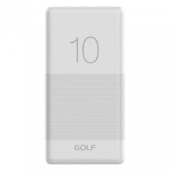 Acumulator extern (power bank), 10000mA, 2 x USB, alb, Golf G80
