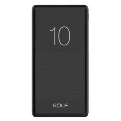 Acumulator extern (power bank), 10000mA, 2 x USB, negru, Golf G80