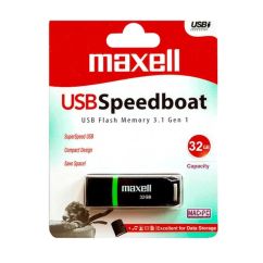 Memorie stick USB 2.0, 32Gb, negru-verde, Maxell Speedboat