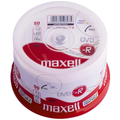 DVD-R, printabil, 4.7GB, 16x, 50 buc/set, Maxell