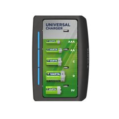 Incarcator universal, AA/AAA/C/D/9V, Ni-MH, Varta Universal