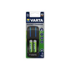 Incarcator AA/AAA + 4 acumulatori AA, 1.2V, 2100mAh, Ni-MH, Varta Pocket