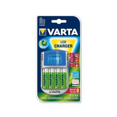 Incarcator AA/AAA + 4 acumulatori AA, 1.2V, 2600mAh, Ni-MH, Varta LCD
