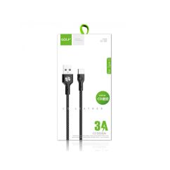 Cablu USB - Lightning, iPhone, CD Leather, negru, Golf GC-60i