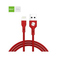 Cablu USB - Lightning, iPhone, CD Leather, rosu, Golf GC-60i