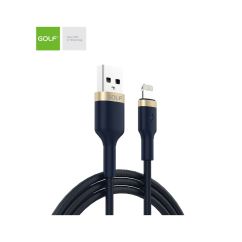Cablu USB - Lightning, fast charge, iPhone, metal braided, albastru, Golf GC-71i