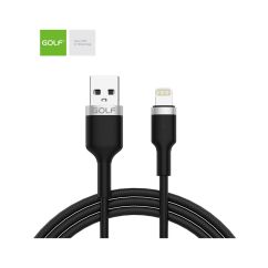 Cablu USB - Lightning, fast charge, iPhone, metal braided, negru, Golf GC-71i