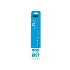 Cablu USB - microUSB, diamond sync, albastru, GC-27m