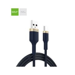 Cablu USB - Type C, fast charge, metal braided, albastru, Golf GC-71t