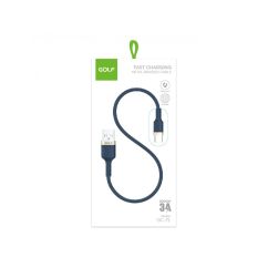 Cablu USB - Type C, fast charge, metal braided, albastru, Golf GC-71t