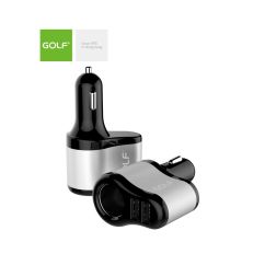Alimentator auto, 12-24V + mufa bricheta, negru, Golf GF-C14