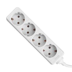 Prelungitor, 4 prize schuko, 1.5m, cablu 3x1mm, alb, TED Electric