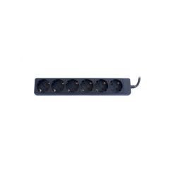 Prelungitor, 6 prize schuko, 1.5m, cablu 3x1mm, negru, TED Electric