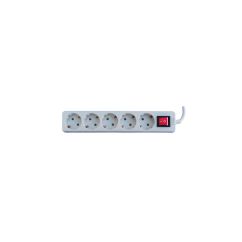 Prelungitor, 5 prize schuko, 5m, cablu 3x1mm, intrerupator, alb, TED Electric