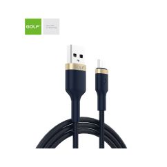 Cablu USB - microUSB, faste charge, metal braided, albastru, Golf GC-71m