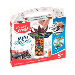 Set creativ, nisip colorat, Maped Mini Box