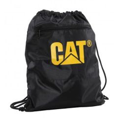 Sac sport, cu buzunar in fata, material polyester, negru, Caterpillar